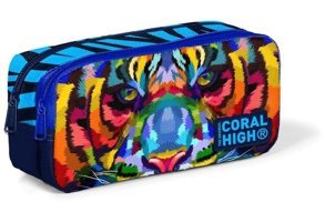 Coral High 12056 Lacivert Bölmeli Çift Gözlü Cüzdan Kalemlik