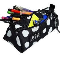 Jacbag Jac-02 Siyah-Beyaz Bölmeli Çift Gözlü Cüzdan Kalemlik