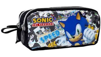 Sonic 2045 Mavi Bölmeli Çift Gözlü Cüzdan Kalemlik