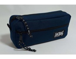 Jacbag Dual Zip Lacivert Bölmeli Düz Çift Gözlü Cüzdan Kalemlik