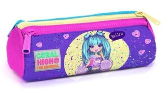 Coral High Mor-Pembe Bölmeli 3 Gözlü Cüzdan Kalemlik