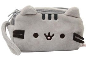 Jolita 052100 Gri Bölmeli Peluş Çift Gözlü Cüzdan Kalemlik
