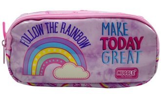Muggle Mu-6757 Pembe Bölmeli Çift Gözlü Cüzdan Kalemlik