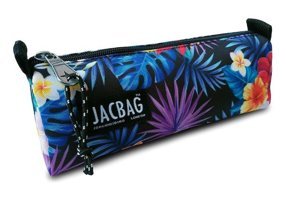 Jacbag Prime Çiçek Desenli Siyah Tek Gözlü Cüzdan Kalemlik