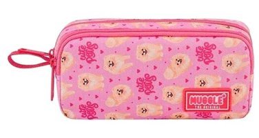 Muggle Pembe Bölmeli Çift Gözlü Cüzdan Kalemlik