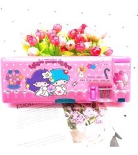 Jzcat Pembe Bölmeli Çift Gözlü Kalemlik