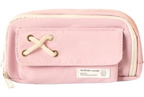 Luckystars Pembe Bölmeli Düz 3 Gözlü Cüzdan Kalemlik