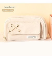 Happyplanet Krem Bölmeli 3 Gözlü Cüzdan Kalemlik