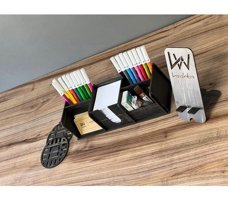 Landiwork Bölmeli Çift Gözlü Kalemlik