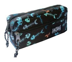 Jacbag Dual Zip Kılçık Siyah Bölmeli Çift Gözlü Cüzdan Kalemlik