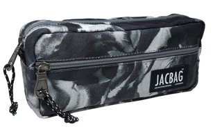 Jacbag Dual Zip Siyah Bölmeli Katlanabilir Çift Gözlü Cüzdan Kalemlik