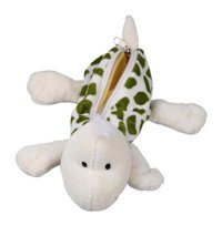 Magideal Beyaz-Yeşil Peluş Tek Gözlü Cüzdan Kalemlik