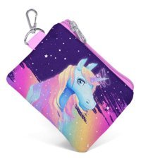Coral High Unicorn Mor-Pembe Tek Gözlü Cüzdan Kalemlik