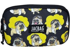 Jacbag Jac-11 Sarı-Siyah Bölmeli Çift Gözlü Cüzdan Kalemlik