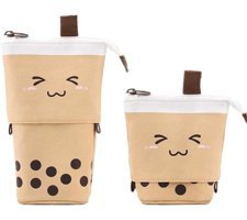 Heamor Kawaii Boba Milktea Kahverengi Tek Gözlü Kalemlik