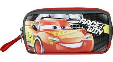 Cars Kırmızı Bölmeli Çift Gözlü Cüzdan Kalemlik