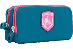 U.S. Polo Assn. Plklk23244 Mavi Bölmeli Çift Gözlü Cüzdan Kalemlik