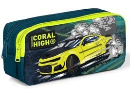 Coral High Sarı-Yeşil Bölmeli Çift Gözlü Cüzdan Kalemlik