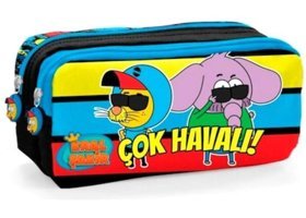 Yaygan 32178 Çok Renkli Bölmeli Çift Gözlü Cüzdan Kalemlik
