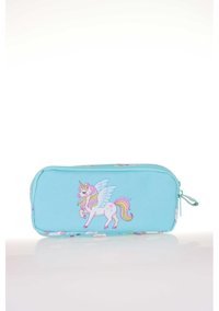 Kaukko L8062 Unicorn Mavi Bölmeli Çift Gözlü Cüzdan Kalemlik