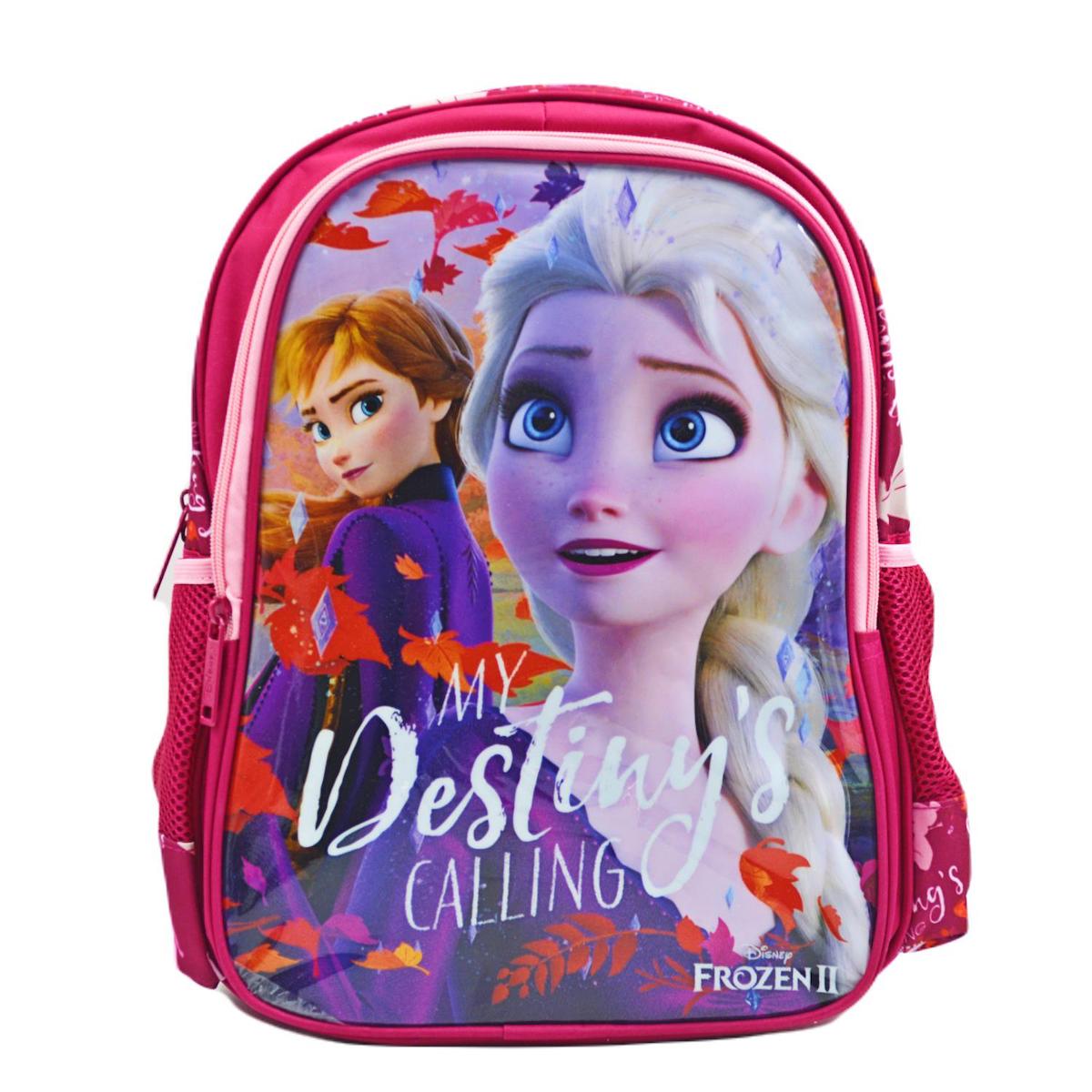 Frocx OTTO-48031 Frozen Su Geçirmez 2 Gözlü Pembe İlkokul Kız Çocuk Sırt Çantası