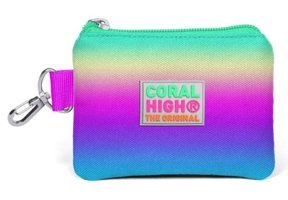 Coral High Pembe-Mavi Tek Gözlü Cüzdan Kalemlik