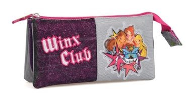 Winx Club 62310 Gri-Mor Tek Gözlü Cüzdan Kalemlik