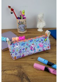 Onesize Unicorn Mavi-Pembe Tek Gözlü Cüzdan Kalemlik