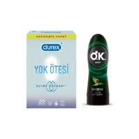 Durex Yok Ötesi Ultra İnce Prezervatif 20'li+Okey Ginseng Kayganlaştırıcı Jel 200 ml