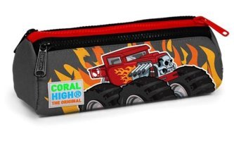 Coral High Kırmızı-Siyah Bölmeli 3 Gözlü Cüzdan Kalemlik