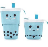 Heamor Kawaii Boba Milktea Mavi Tek Gözlü Kalemlik