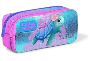 Coral High 12061 Pembe Bölmeli Çift Gözlü Cüzdan Kalemlik