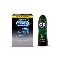 Durex Maraton Geciktiricili Prezervatif 20'li+Ginseng Masaj Jeli 200 ml