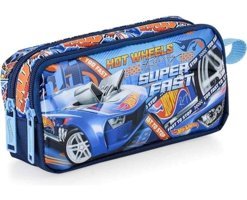 Hot Wheels 48375 Mavi Bölmeli Çift Gözlü Cüzdan Kalemlik