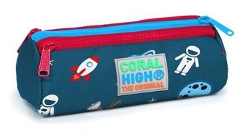 Yaygan Astronot Mavi Bölmeli 3 Gözlü Cüzdan Kalemlik