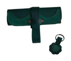 Lnleather Yeşil Katlanabilir Tek Gözlü Rulo Kalemlik