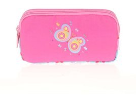 Kaukko L8108 Pembe Bölmeli Çift Gözlü Cüzdan Kalemlik