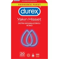 Durex Yakın Hisset Kayganlaştırıcılı İnce Prezervatif 20'li