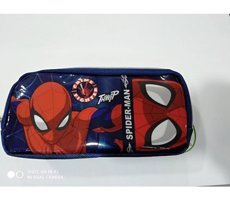 Hakan Çanta Spiderman Mavi Bölmeli Çift Gözlü Cüzdan Kalemlik