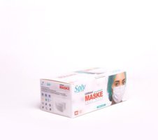 Soly Care Tek Kullanımlık 3 Katlı Lastikli Telli 150'li Çocuk Ultrasonik Maske