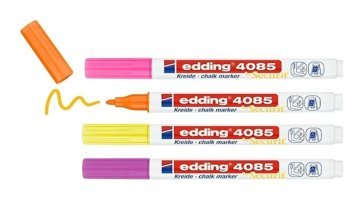 Edding 4085 4 Adet Doldurulabilir Silinebilir Çok Renkli Tahta Kalemi