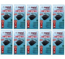 Trendmask Tek Kullanımlık 3 Katlı Lastikli Telli 50'li Yetişkin Ultrasonik Maske Siyah