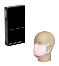 Ga Mask Tek Kullanımlık 3 Katlı Lastikli Telli 30'lu Yetişkin Ultrasonik Maske Pembe