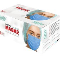 Soly Care Tek Kullanımlık 3 Katlı Lastikli Telli 300'lü Yetişkin Ultrasonik Maske Siyah