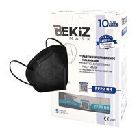 Buriş Tek Kullanımlık 3 Katlı Lastikli Telli 10'lu Yetişkin Maske Siyah