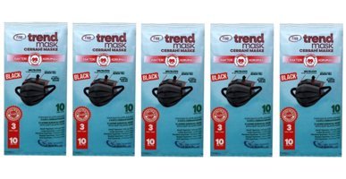 Trendmask Tek Kullanımlık 3 Katlı Lastikli Telli 100'lü Yetişkin Ultrasonik Maske Mavi