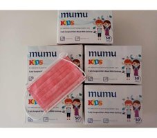 Mumu Tek Kullanımlık 3 Katlı Lastikli Telli 2500'lü Çocuk Maske Çok Renkli