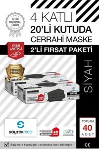 Saytekmed Tek Kullanımlık 3 Katlı Lastikli Telli 20'li Çocuk Maske Pembe