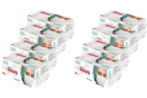 Soly Care Tek Kullanımlık 3 Katlı Lastikli Telli 600'lü Yetişkin Ultrasonik Cerrahi Maske