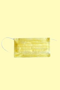 Inomask Tek Kullanımlık 3 Katlı Lastikli Telli 50'li Yetişkin Maske Sarı